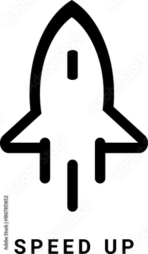 Speed up your business with rocket symbol