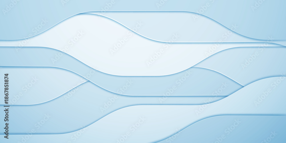 Ταπετσαρία A soothing light blue abstract background featuring wavy layers, creating a sense of depth and visual interest