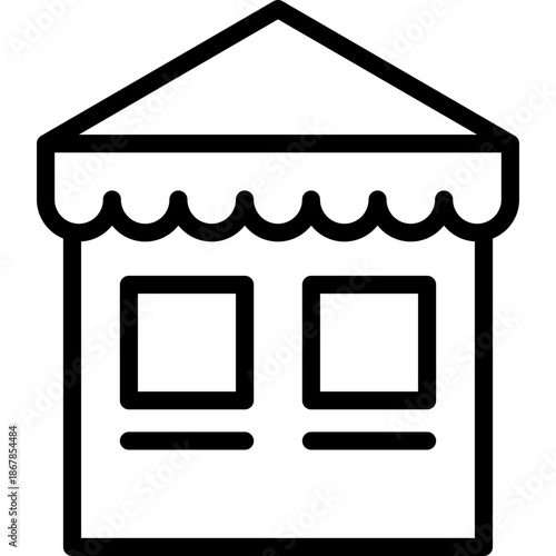 ticket box icon illustration design with outline