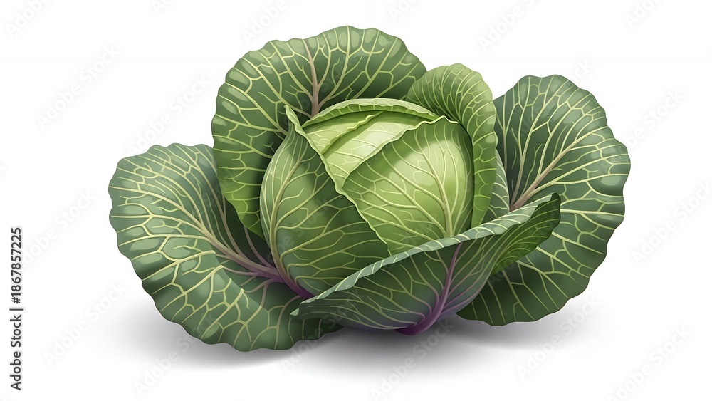 Obraz premium cabbage isolated on white background