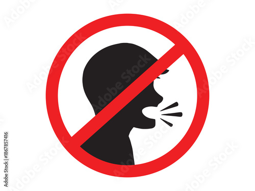Do Not Make Loud Noise Sign Clip Art Illustration
