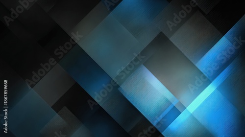 Abstract geometric pattern featuring shades of blue and black, creating a modern and sleek design.