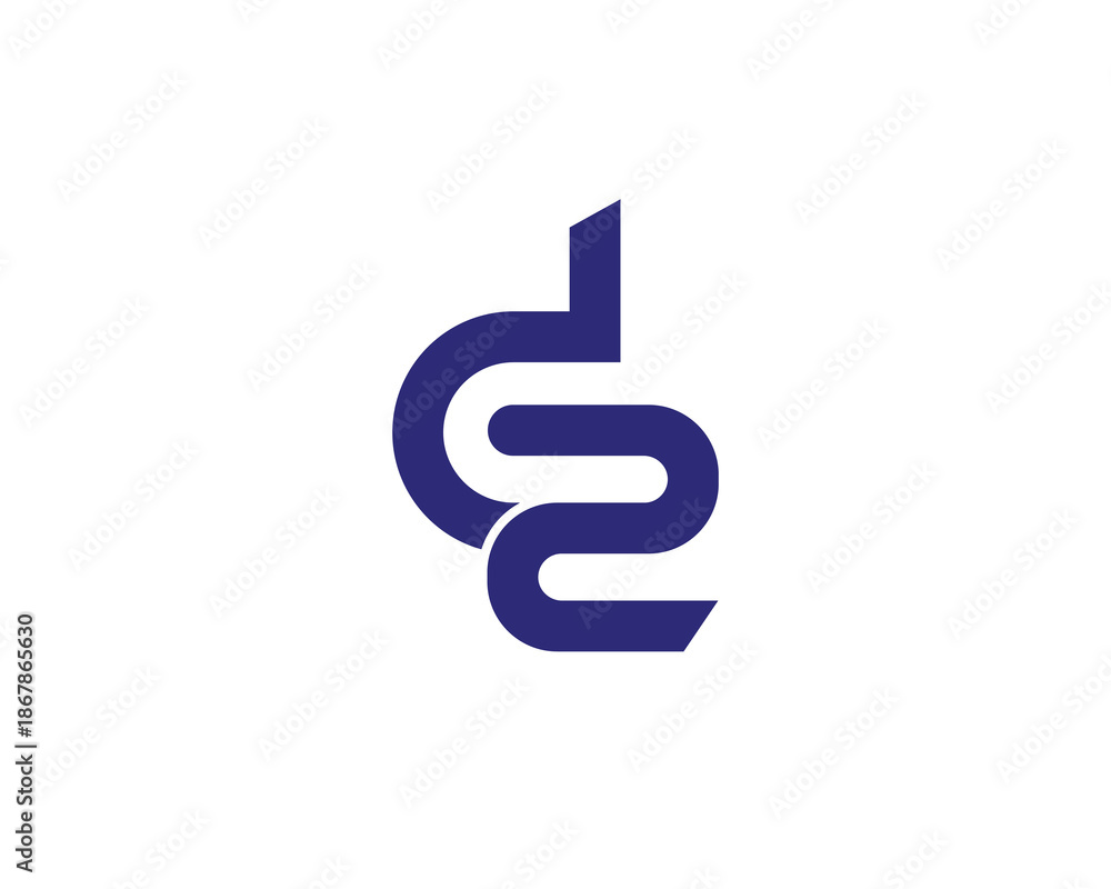 Fototapeta premium DZ Logo Design. DZ