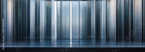 Glass Panels and Reflections in Modern Architectural Design