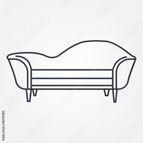 Sofa icon illustration. sofa sign and symbol. furniture icon