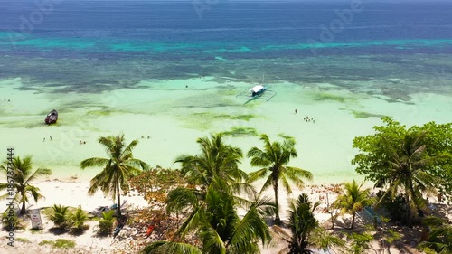 Wallpaper Mural Tropical landscape: beautiful beach and tropical sea. Panglao island, Bohol, Philippines. Summer and travel vacation concept. Torontodigital.ca
