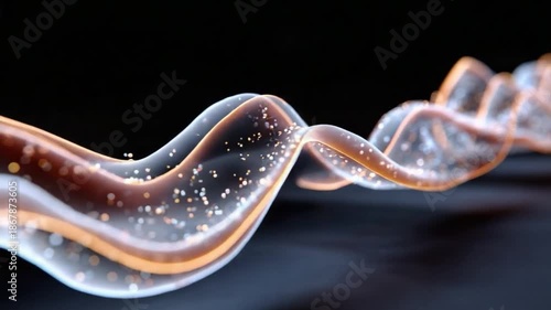 Abstract Energy Wave: A mesmerizing display of flowing energy, characterized by its luminous, undulating form, and representing the dynamism of innovation and connectivity.