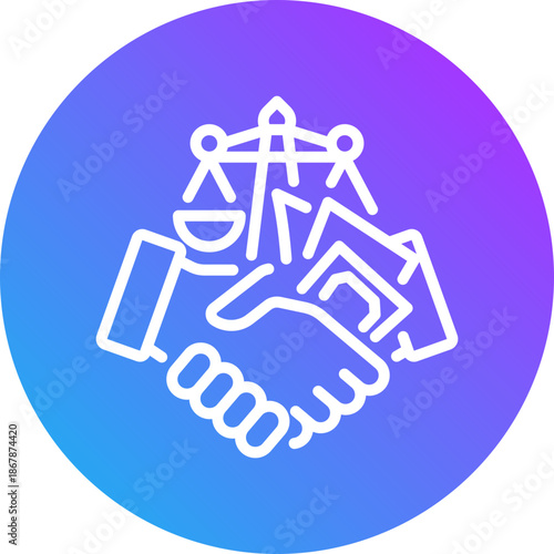 Court icon for dishonesty , website, application, printing, document, poster design, etc