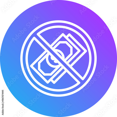 No corruption icon for dishonesty , website, application, printing, document, poster design, etc