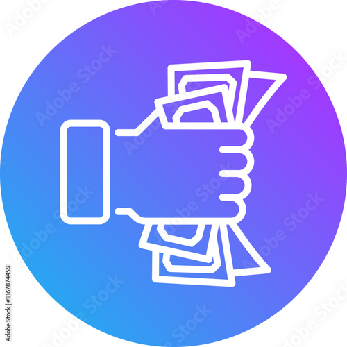 Corruption icon for dishonesty , website, application, printing, document, poster design, etc