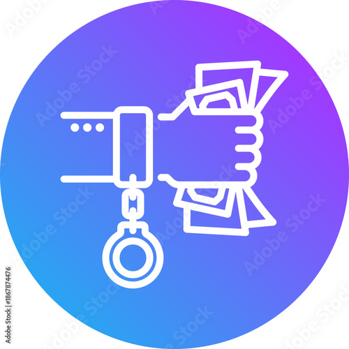 Bribe icon for dishonesty , website, application, printing, document, poster design, etc