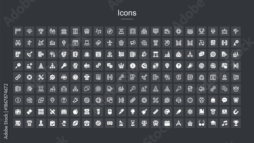 Minimal Business Icon Pack for Presentation Infographic and Web Design