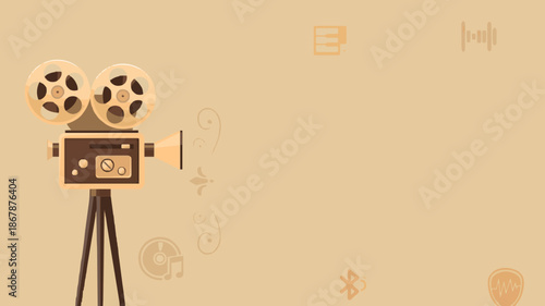 vintage movie camera