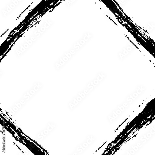 筆文字風の余白背景イラスト