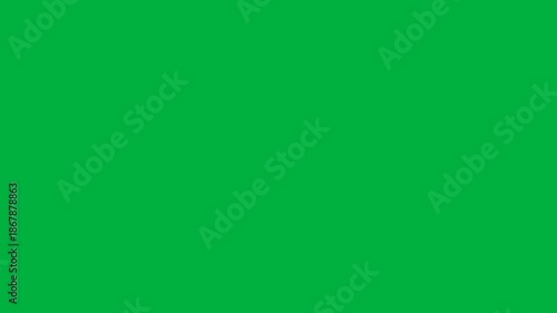 A pink paint transition animation fills the green screen.