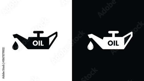 Automotive Service Icon Bundle- Car Maintenance Oil Change Symbols and Eco-Friendly Vehicle Vector Graphics