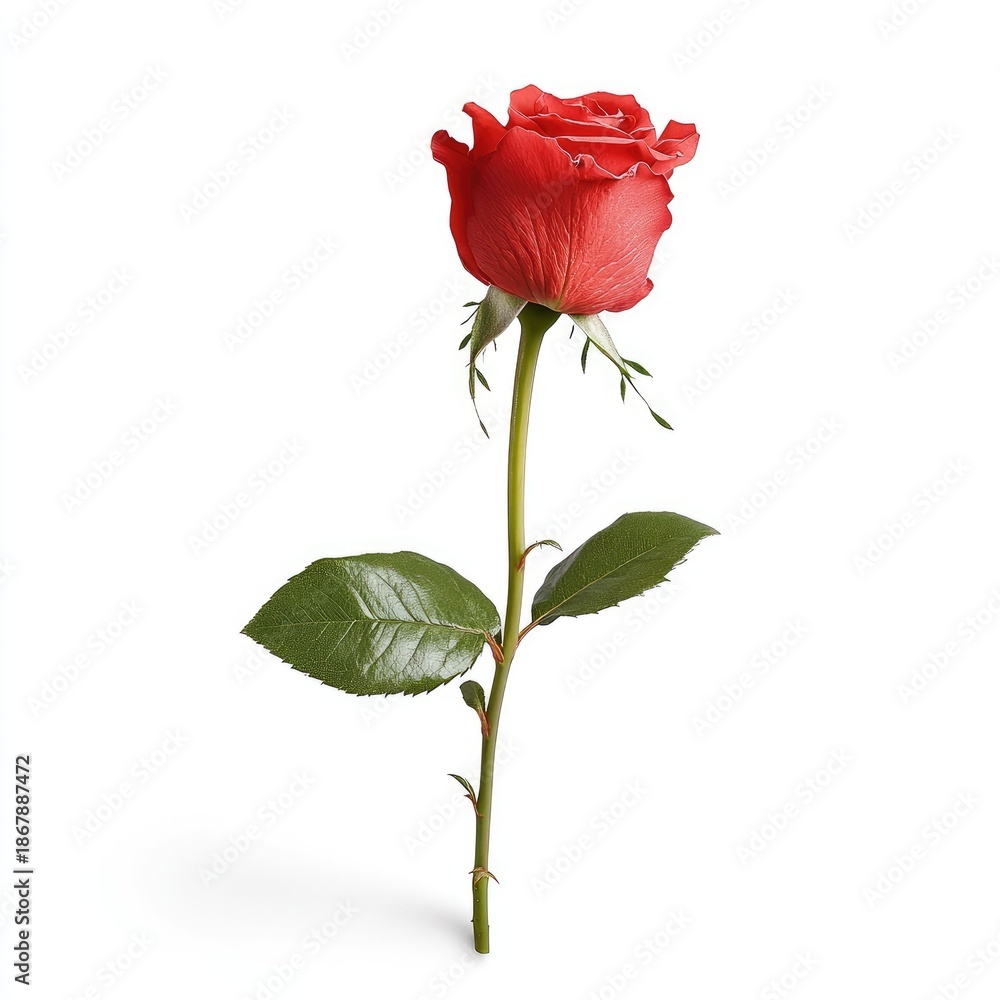 Obraz premium Delicate red rose botanical garden floral photography natural setting close-up beauty of nature