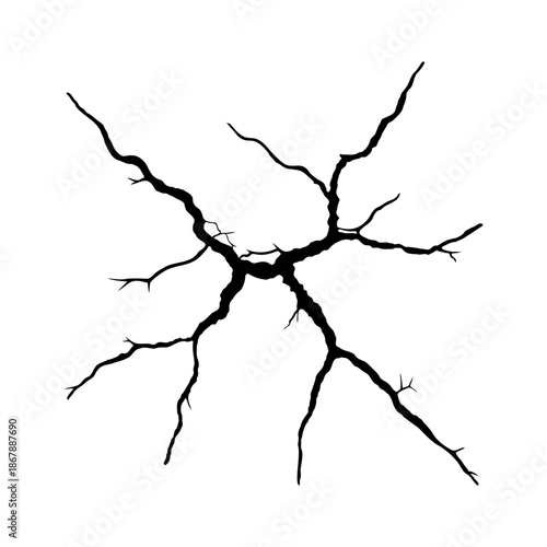 Illustration of wall cracks for modern art