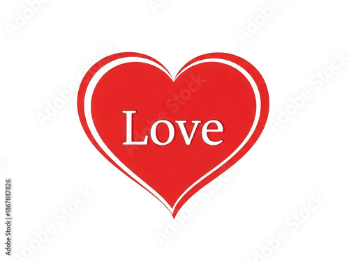 Love heart icon isolated on transparent background