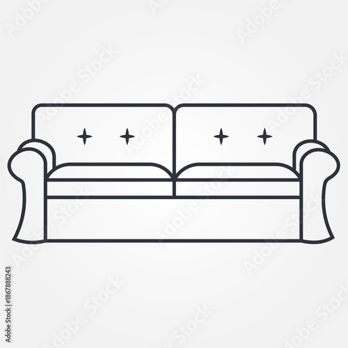 Sofa icon illustration. sofa sign and symbol. furniture icon