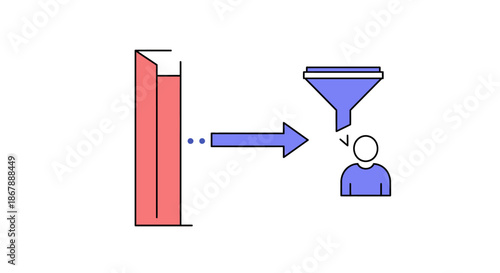 Data Filtering Process Illustration with Funnel.