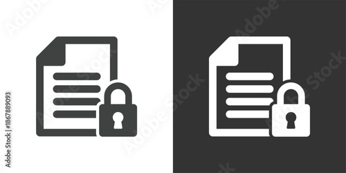 Document Security icon. Solid glyph series icon