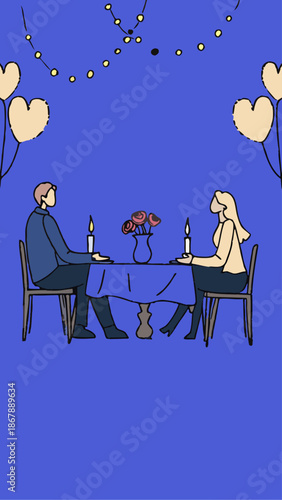 Valentine's Day Romantic Celebration Scene