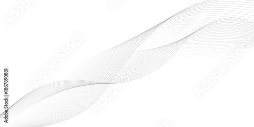 Abstract vector background with wavy lines minimalist background featuring a seamless blend of white and gray tones. The design is clean and modern, with subtle gradients and soft transitions that 