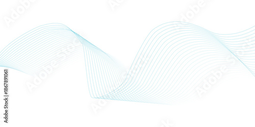Abstract wave element for design. Digital frequency track equalizer. Stylized line art background. Vector illustration. Wave with lines created using blend tool.	