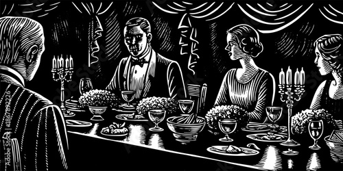 Luxury Dinner Party Setup