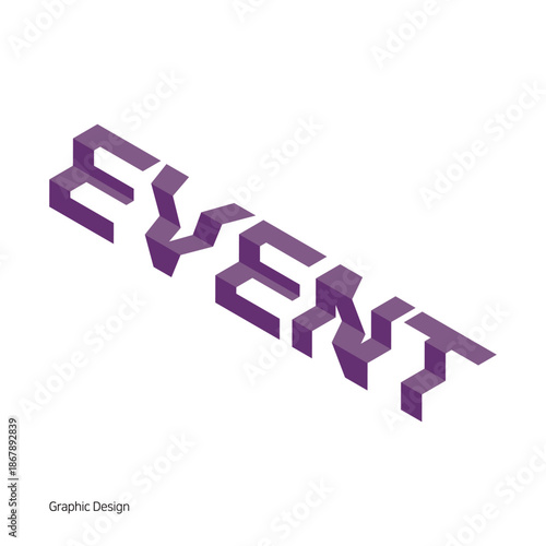 EVENT 글자를 활용한 계단식 타이포 그래피 디자인