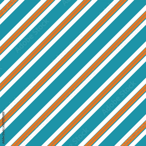 Simple Diagonal Stripes in Safe Harbour White Orange Gluttony Repeating Background