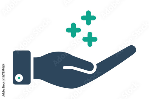 Benefit icon. solid icon style. benefit elements vector illustration