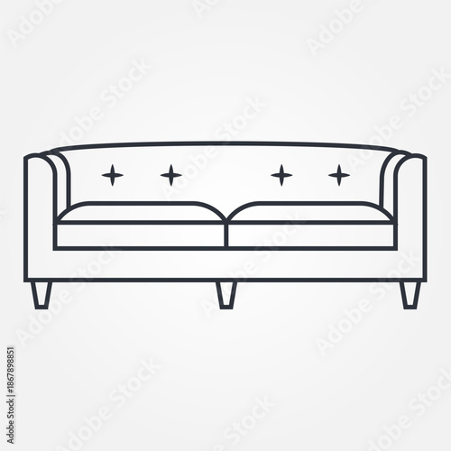 Sofa icon illustration. sofa sign and symbol. furniture icon