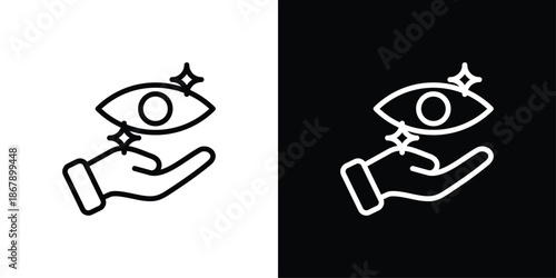 Eye Care Icon Set Black And White