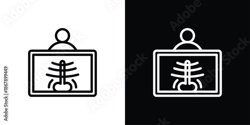 Radiology Icon Set Black And White