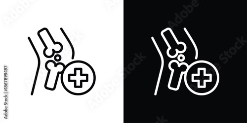 Orthopedics Icon Set Black And White