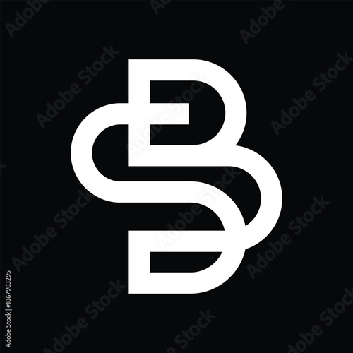 Stylized Intertwined SB logo Pipes and Valve Icon