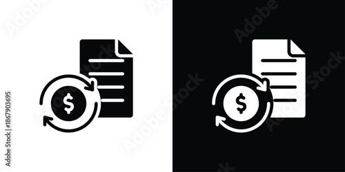 Cash Flow Icon Set Black And White
