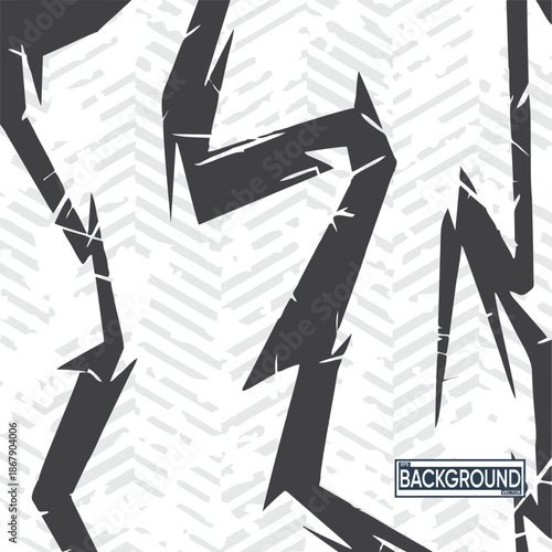 Wallpaper Mural Abstract Jagged Cracks and Chevron Grunge Texture Torontodigital.ca