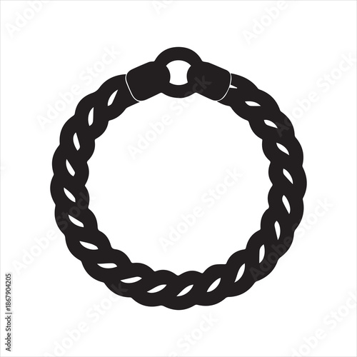 Paracord Bracelet Silhouette Vector Illustration