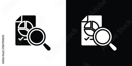 Auditing Icon Set Black And White