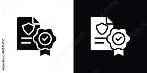 Compliance Icon Set Black And White