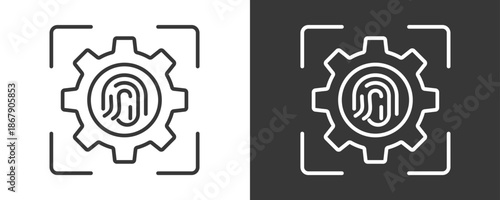 Biometric Icon Set Vector Collection Isolated In Black And White