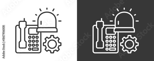 Emergency Response Icon Set Vector Collection Isolated In Black And White