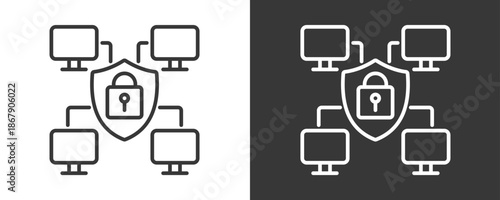 Security System Icon Set Vector Collection Isolated In Black And White