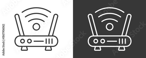 Access Point Icon Set Vector Collection Isolated In Black And White