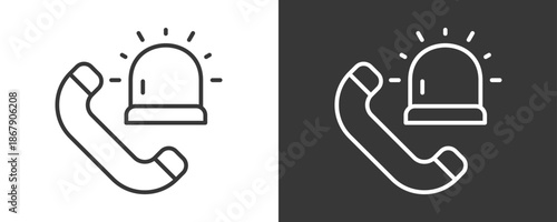 Emergency Response Icon Set Vector Collection Isolated In Black And White