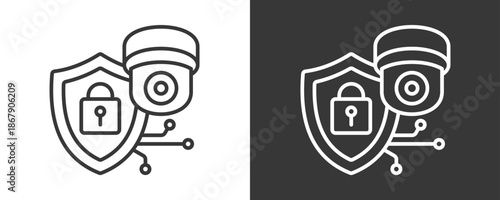 Surveilance Icon Set Vector Collection Isolated In Black And White