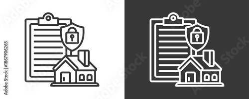 Security Policy Icon Set Vector Collection Isolated In Black And White